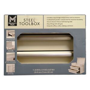 Member's Mark 2-Drawer Mini Powder Coated Steel Tool Box - White